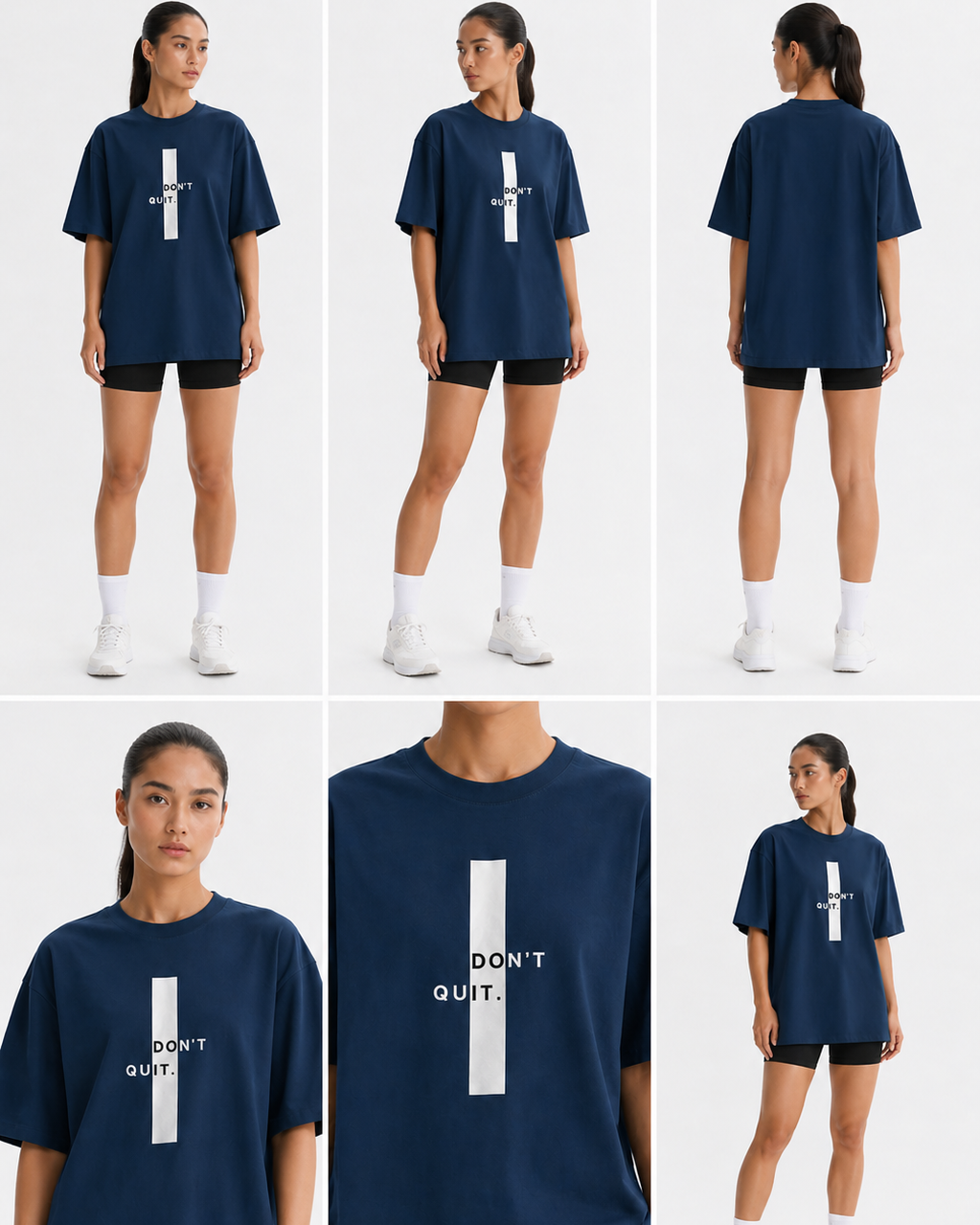 DON’T QUIT - Premium Oversized Round Neck T-Shirt Unisex