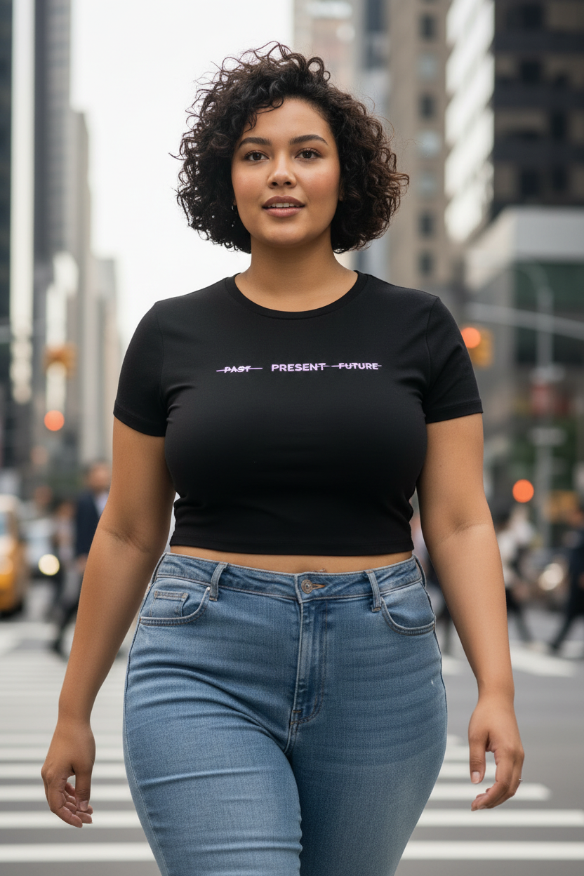 Past Present Future – Women Crop Top T-Shirt