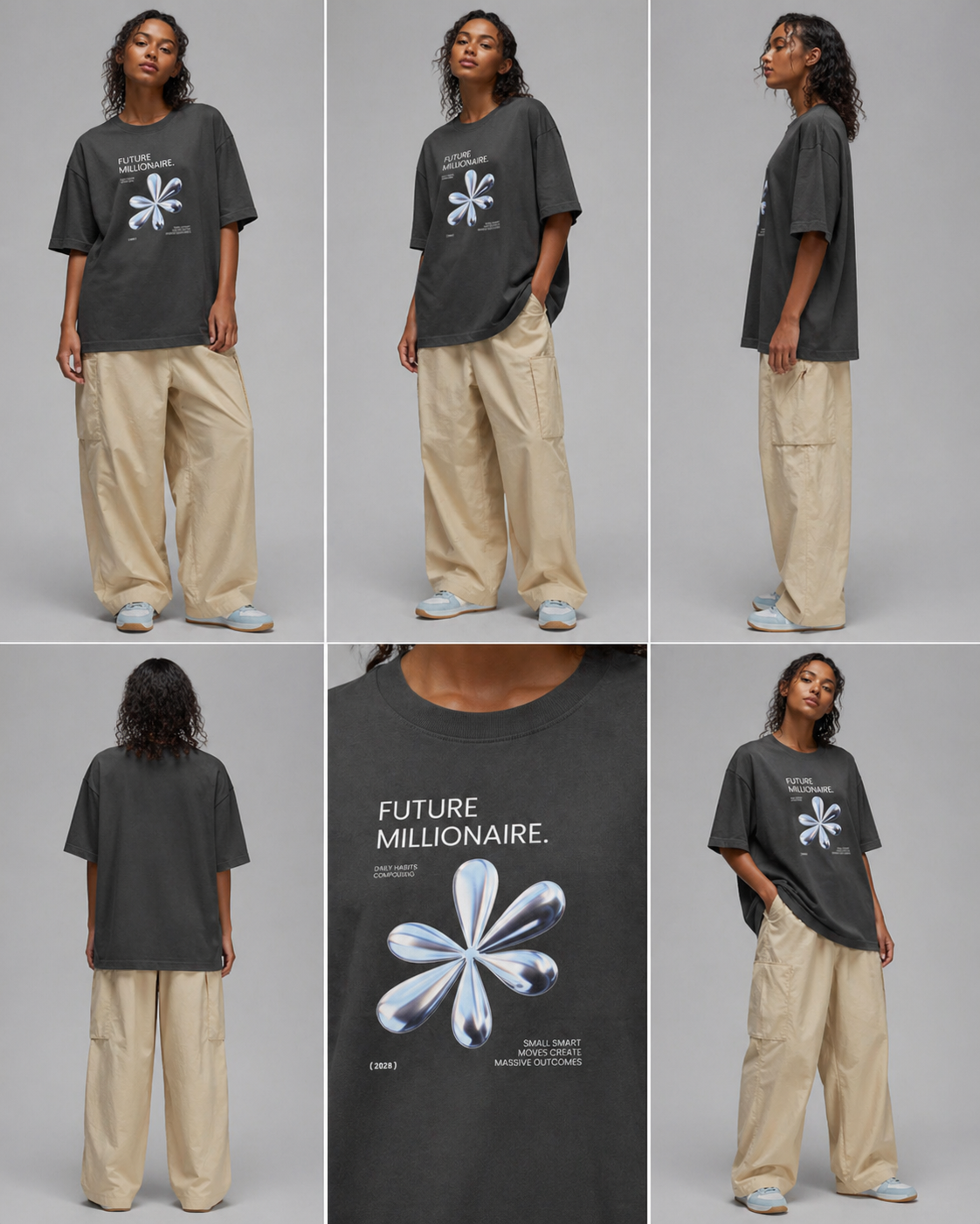 FUTURE BUILDER - Premium Oversized Round Neck T-Shirt Unisex