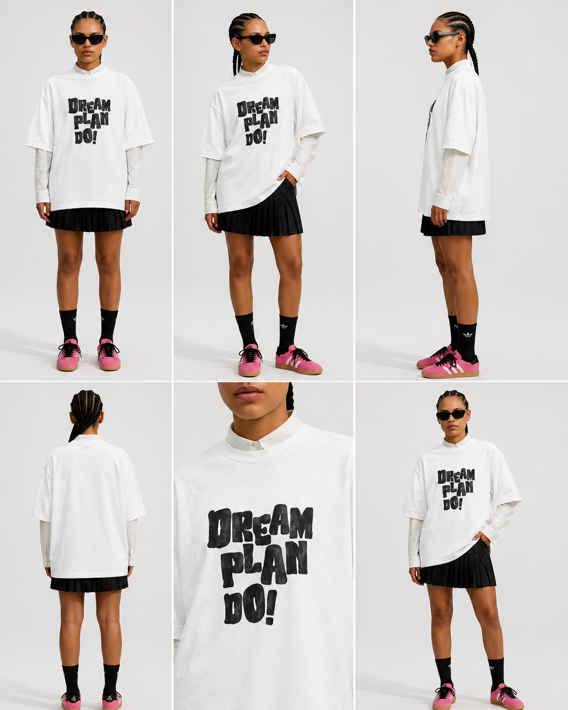 DREAM. PLAN. DO. - Premium Oversized Round Neck T-Shirt Women