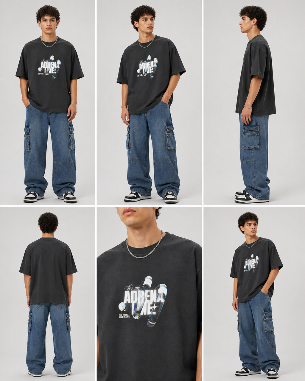 CHROME RUSH - Premium Oversized Round Neck T-Shirt Unisex