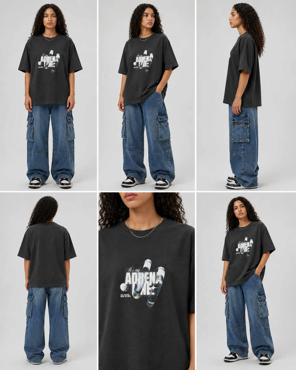 CHROME RUSH - Premium Oversized Round Neck T-Shirt Unisex