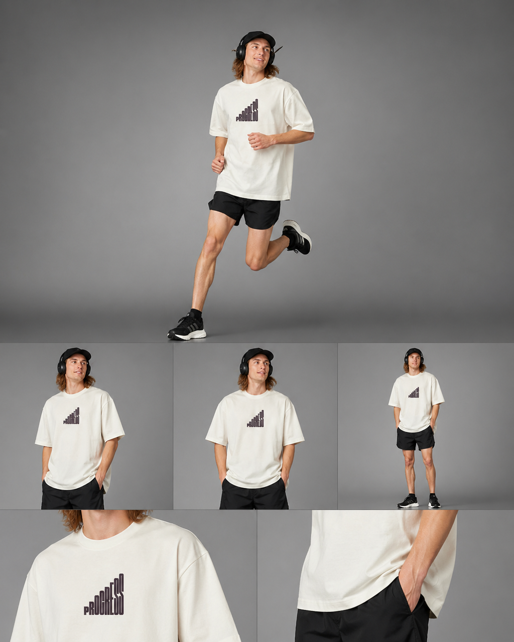 PROGRESS —Premium Oversized Round Neck T-Shirt Women
