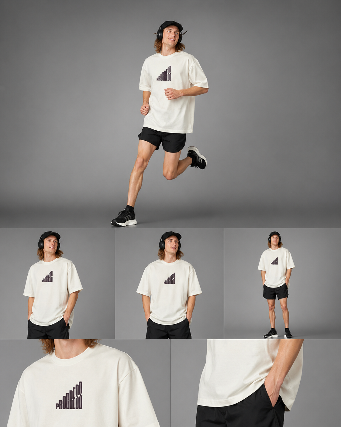 PROGRESS —Premium Oversized Round Neck T-Shirt Women