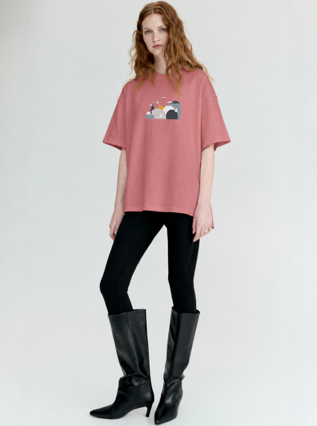 SUNSET DRIFT - Oversized Round Neck T-Shirt Women