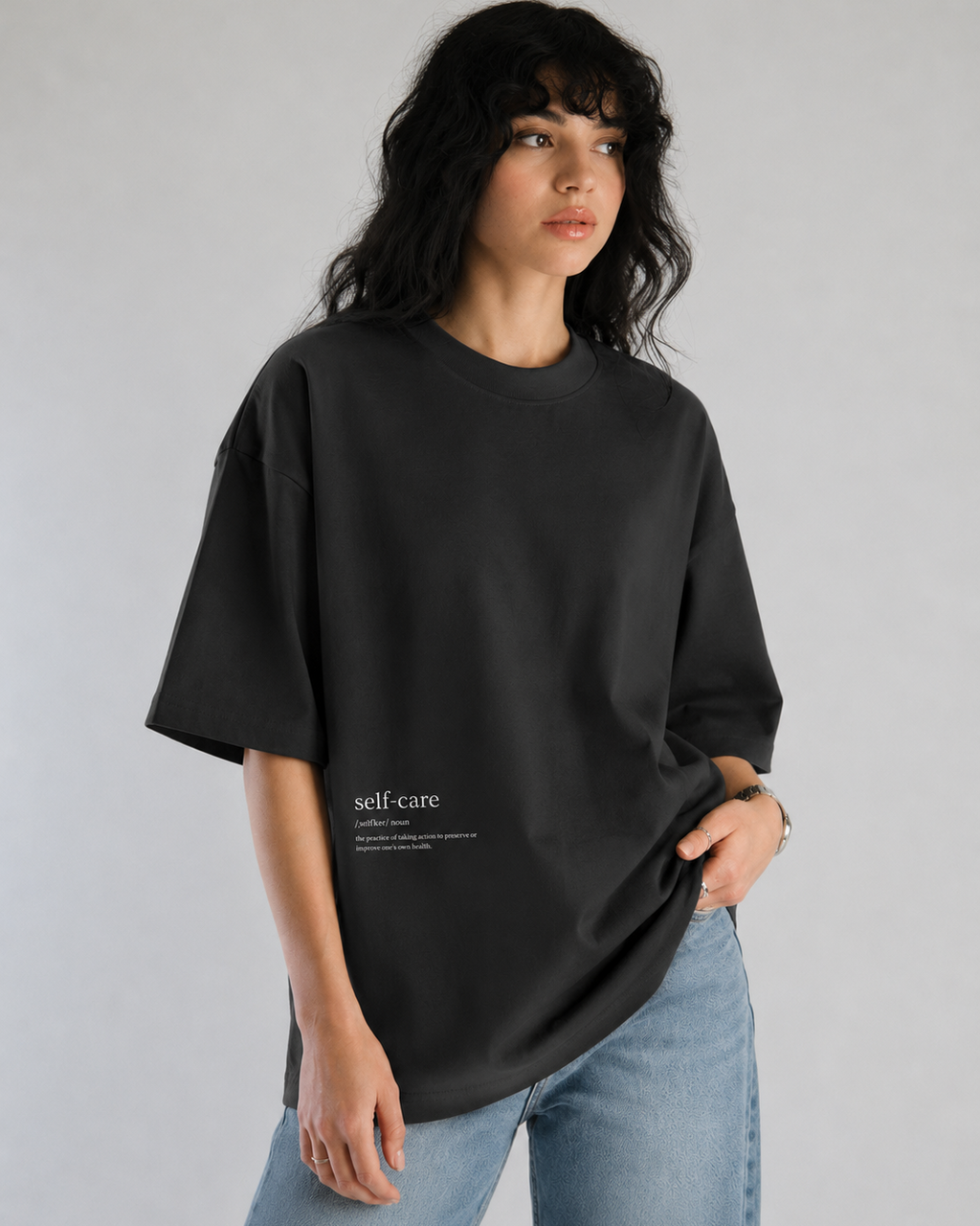SELF-CARE — Premium Oversized Round Neck T-Shirt Women