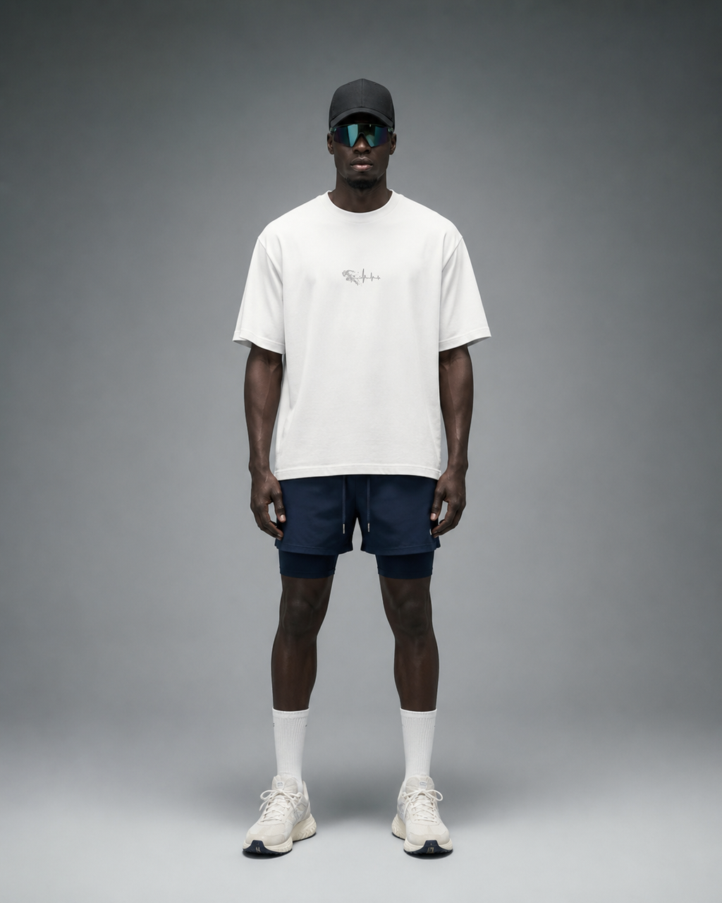 HEARTBEAT RUN MODE - Premium Oversized Round Neck T-Shirt Men