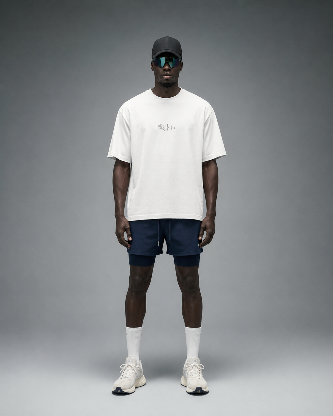 HEARTBEAT RUN MODE - Premium Oversized Round Neck T-Shirt Men