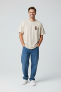 "C +" (Caffeine Positive) -  Oversized Round Neck T-Shirt Men