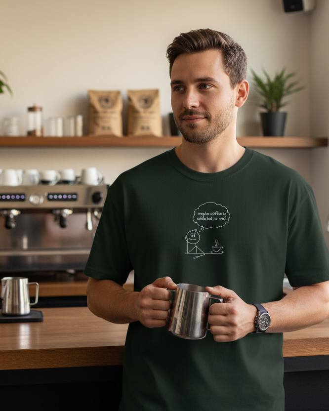 Coffee Is Addicted - Unisex Premium Oversized Round Neck T-Shirt
