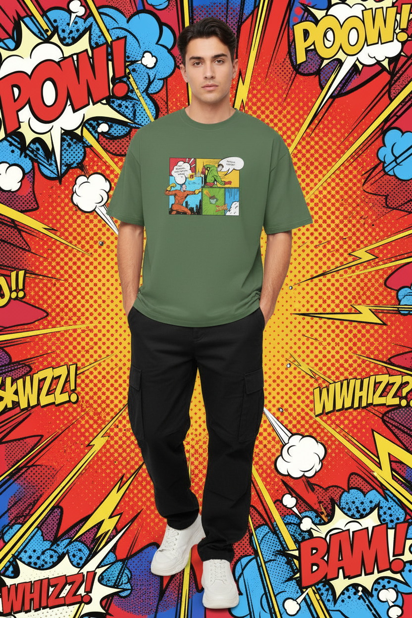 Hero Fuel - Premium Oversized Round Neck T-Shirt Men