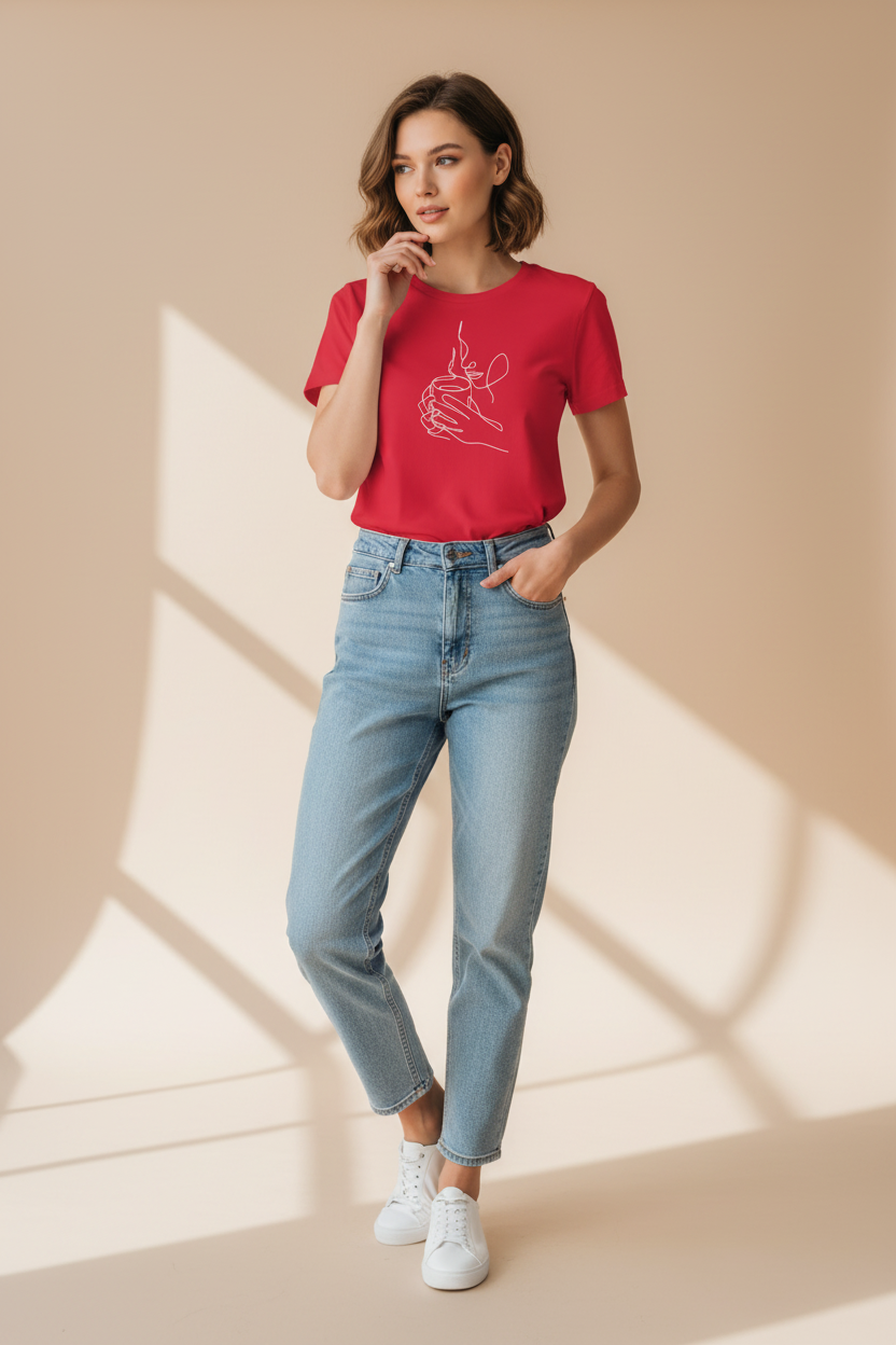 Sip Savor Conquer - Women Classic Curved Round Neck T-shirt