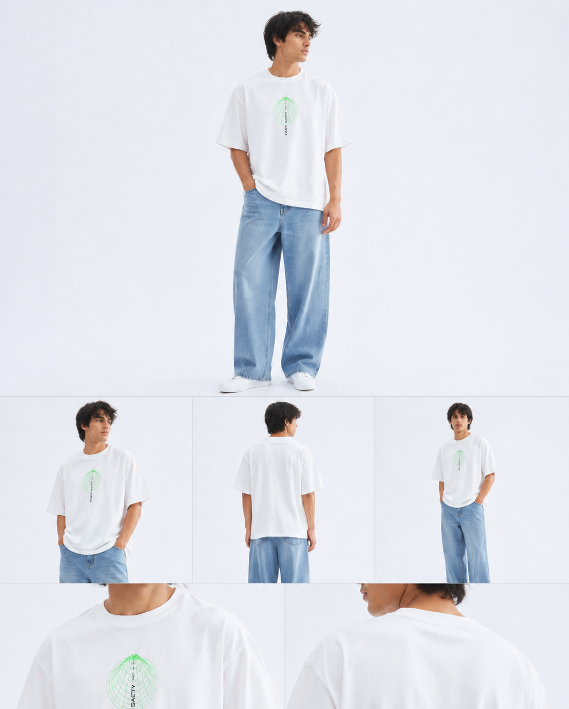 GRIDLOCK - Premium Oversized Round Neck T-Shirt Unisex