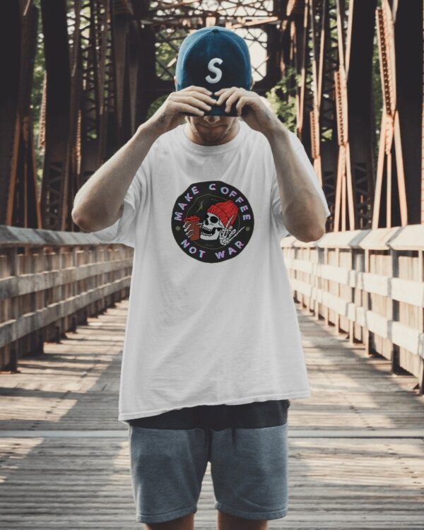 Make Coffee Not War Skull