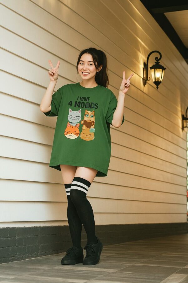 "I HAVE 4 MOODS" - Premium Oversized T-Shirt